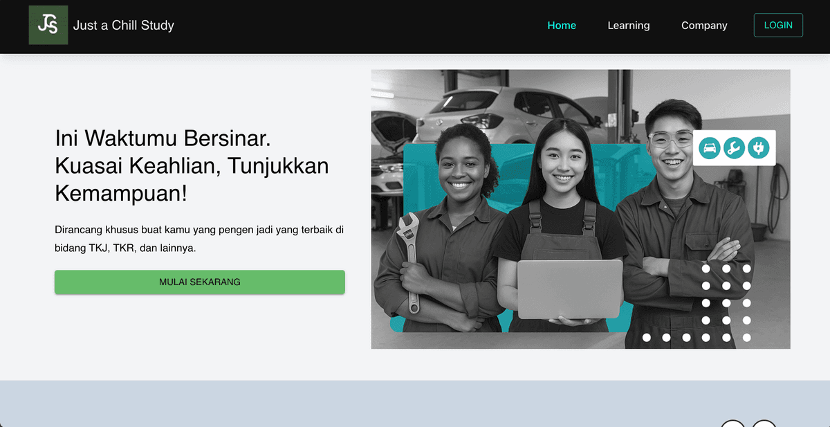 Screenshot of Chill Study LMS